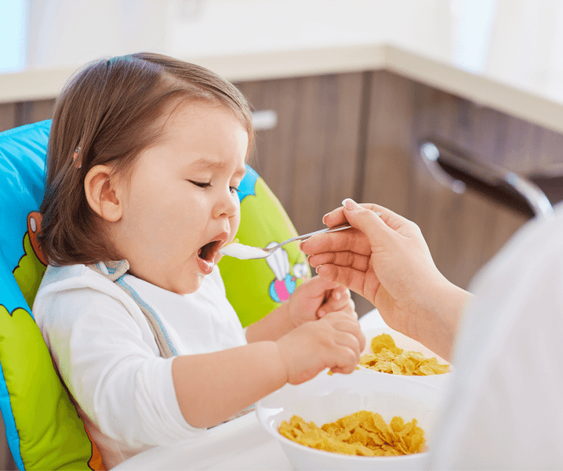 “শিশুকে হাই চেয়ারে বসিয়ে খাওয়ানো – Baby feeding on high chair